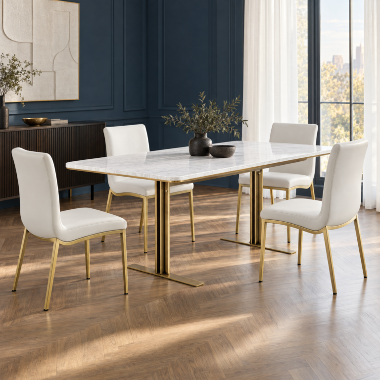 Zenn Ambrosia Dining Table and Scott Side Chair (Set of 2) in a newly created Inmod room